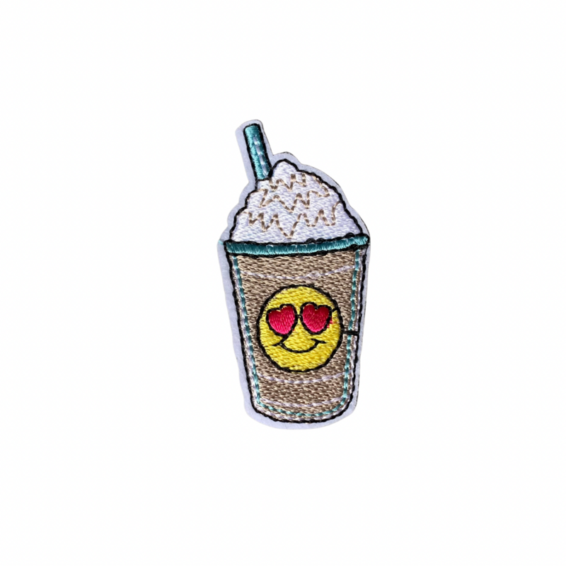 Smiley Milkshake strijkapplicatie