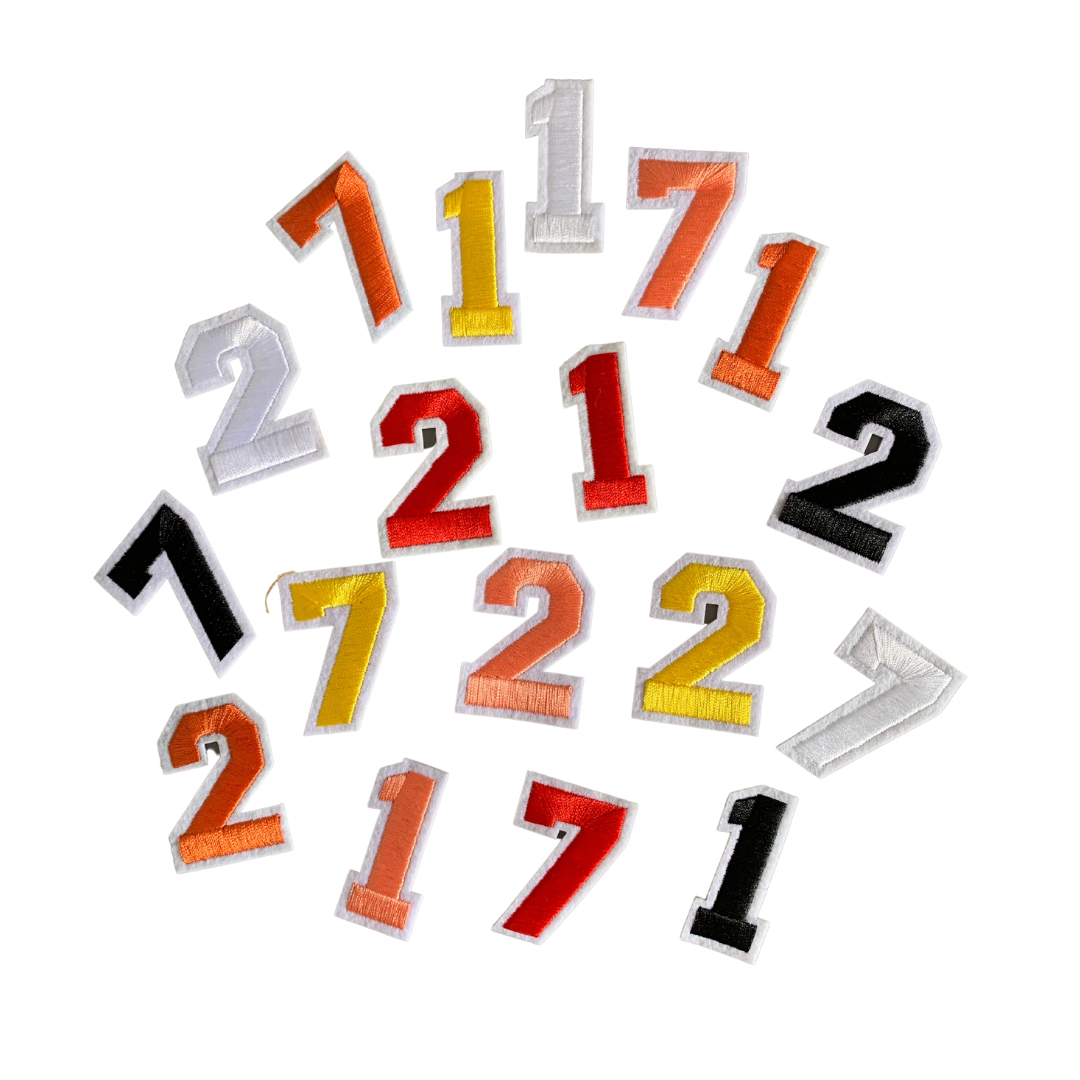 Nummer Pastel Strijkapplicatie