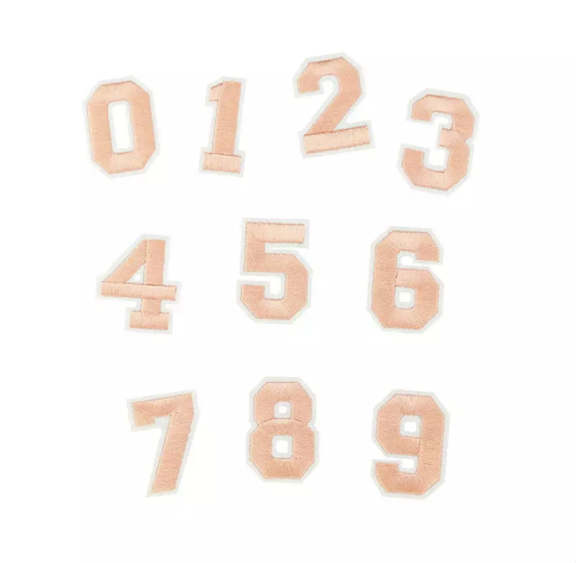 Nummer Pastel Strijkapplicatie