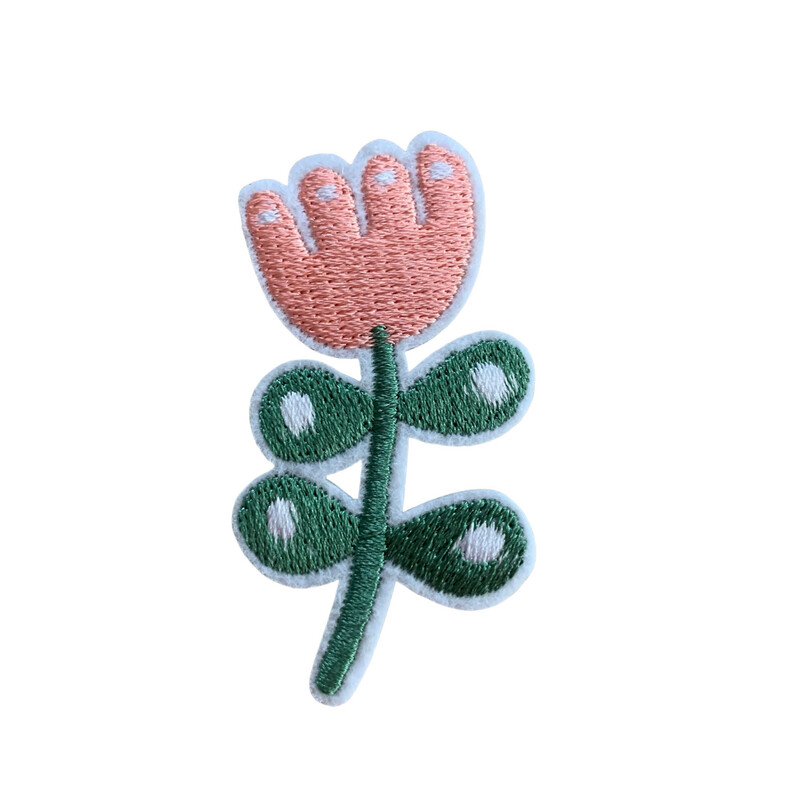 Roze bloem strijkapplicatie