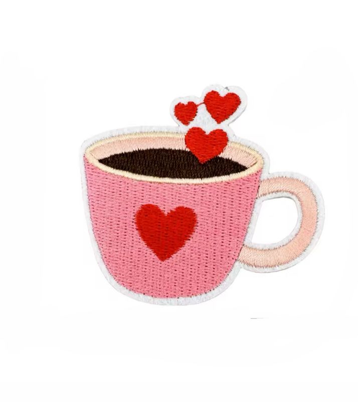 Koffie hart strijkapplicatie