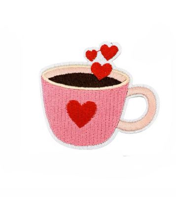 Koffie hart strijkapplicatie