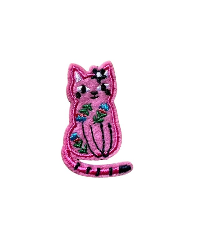 Roze poes strijkapplicatie