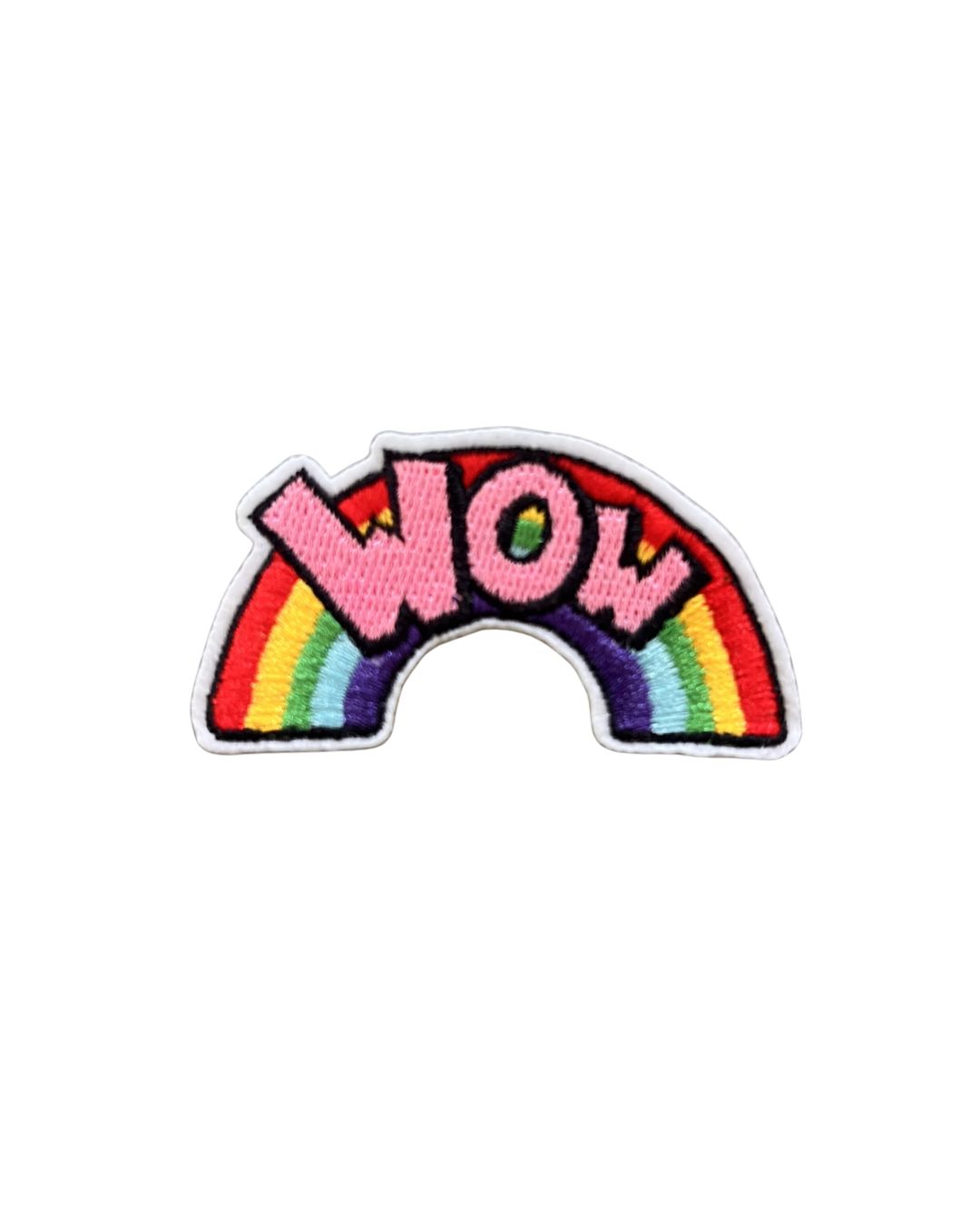 Regenboog WOW strijkapplicatie
