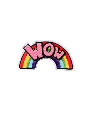 Regenboog WOW strijkapplicatie