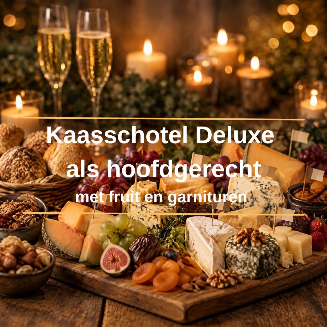 Kaasschotel Deluxe als hoofdgerecht met fruit, gedroogde vruchten en garnituren - vanaf 10 personen