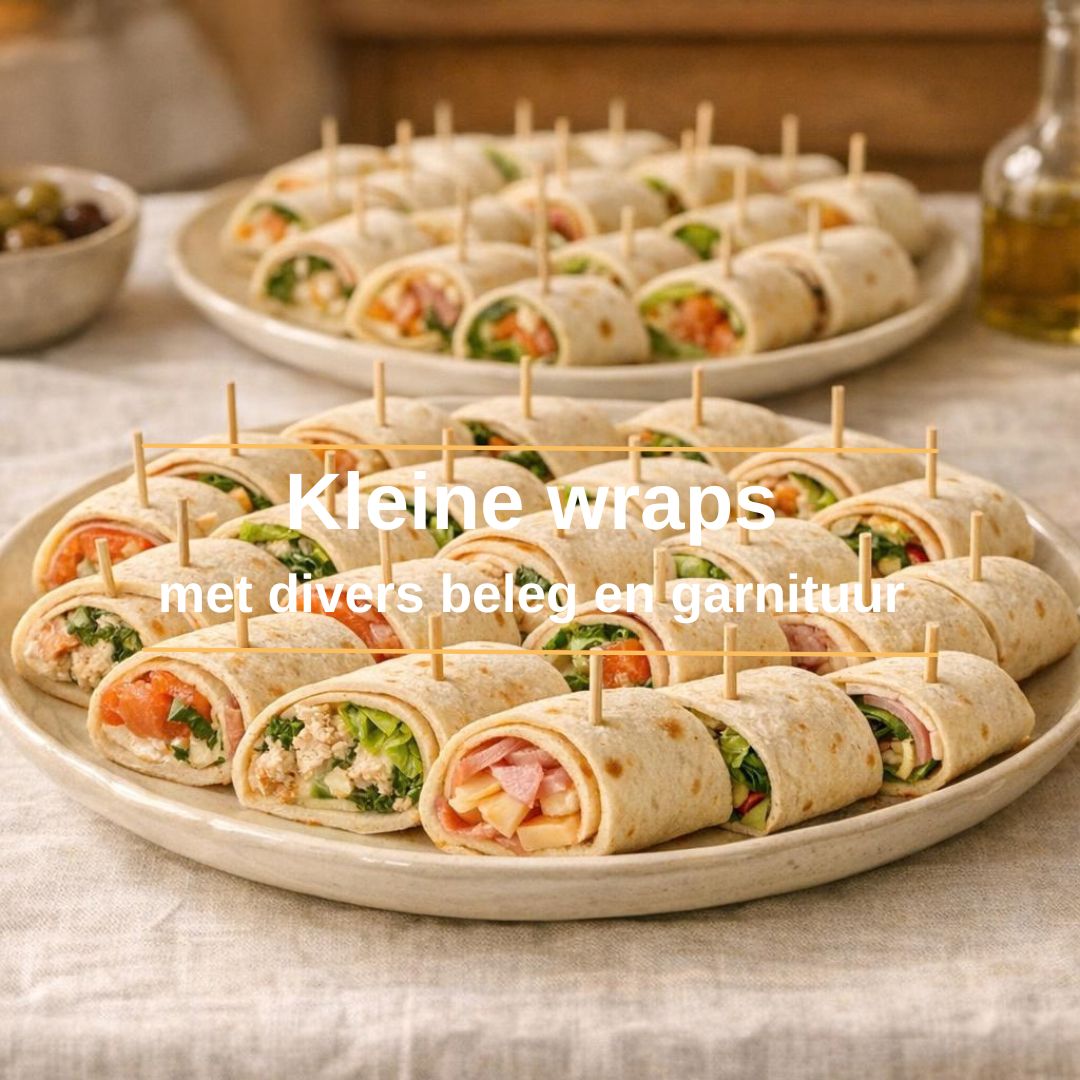 Kleine wraps met divers beleg en garnituren  - vanaf 20 stuks
