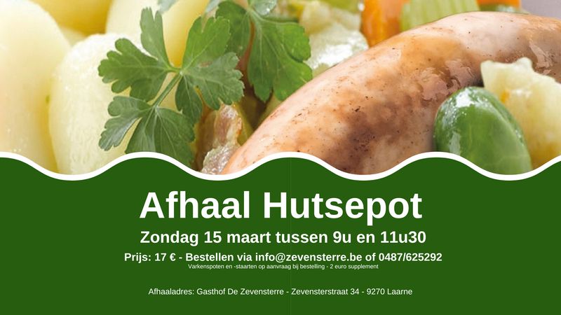 Zondag 15 maart: Hutsepot op Emiels wijze (laatste keer van het seizoen)