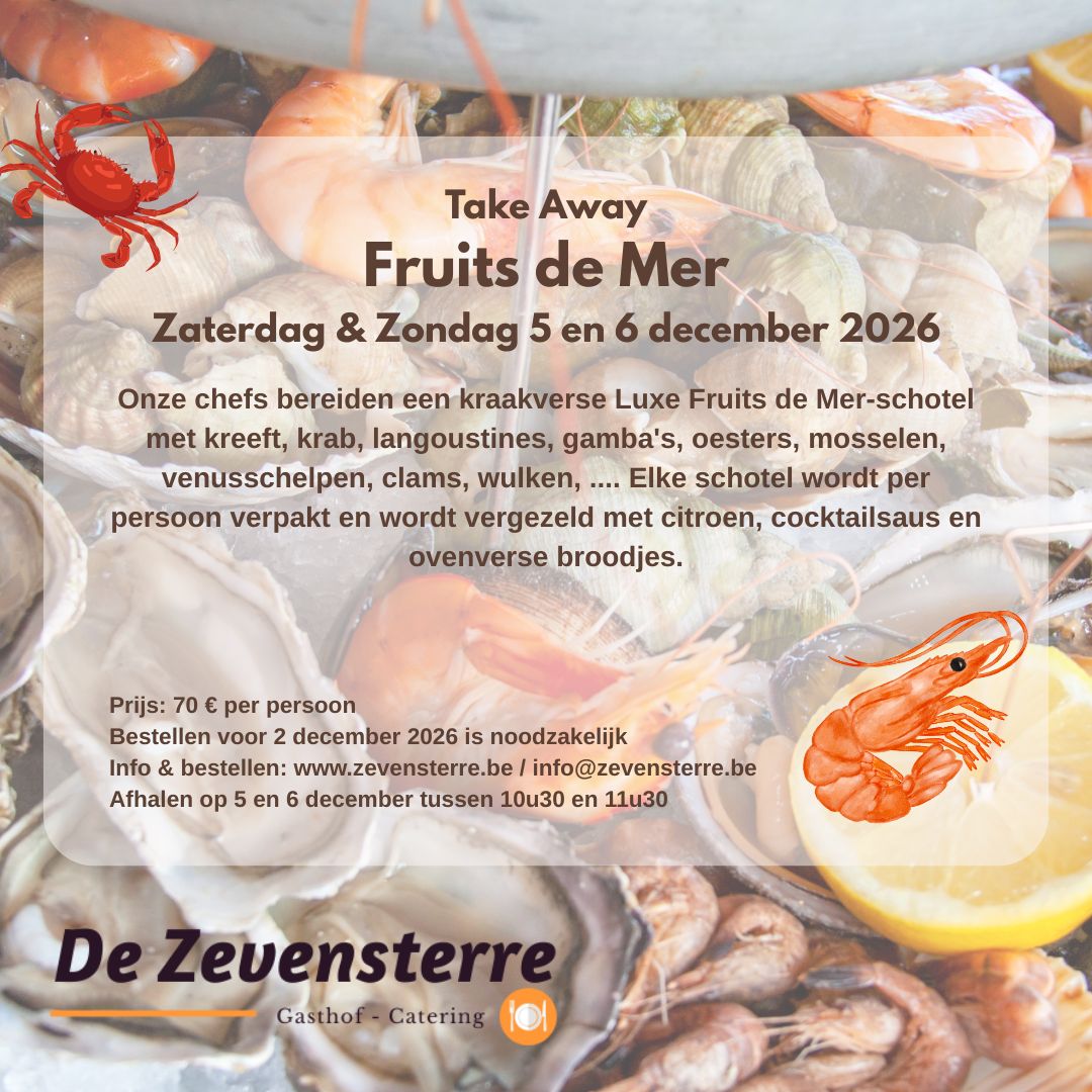 Zaterdag 5 december: Luxe plateau fruits de mer