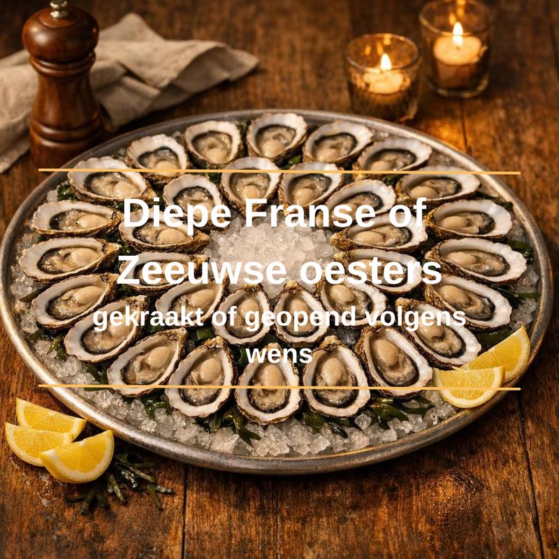 Diepe Franse of Zeeuwse oesters - vanaf 24 stuks