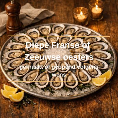 Diepe Franse of Zeeuwse oesters - vanaf 24 stuks