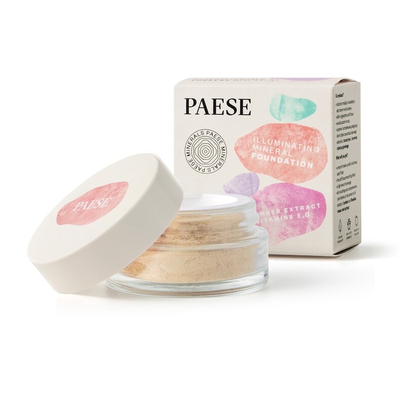 МИНЕРАЛЬНОЕ СВЕТООТРАЖАЮЩЕЕ ТОНАЛЬНОЕ СРЕДСТВО - PAESE MINERALS ILLUMINATING MINERAL FOUNDATION