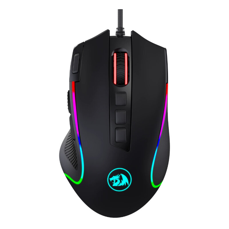 Redragon PREDATOR 4000DPI RGB Ergo Gaming Mouse - Black