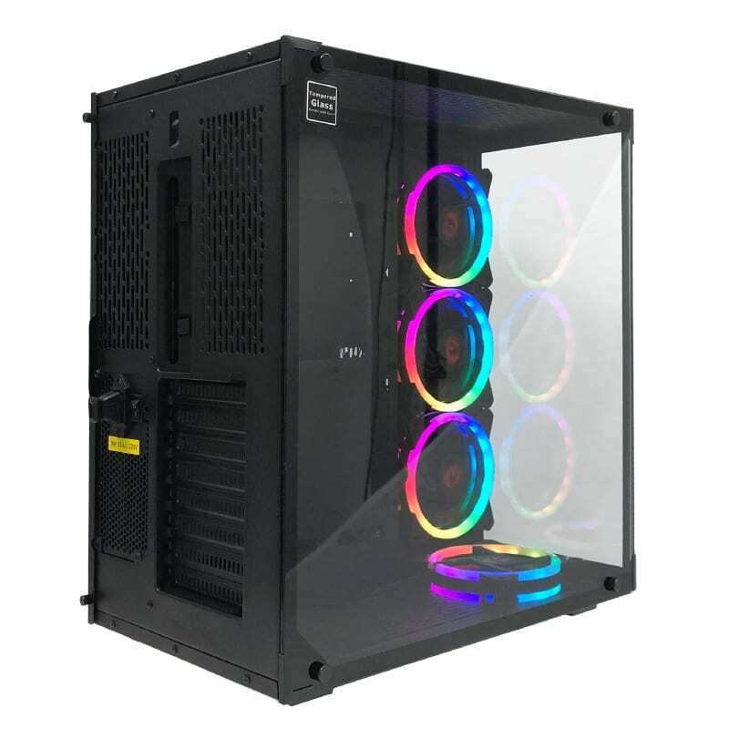 Redragon WIDELOAD E-ATX | ATX | Micro-ATX | Mini-ATX RGB Mid-Tower Gaming Chassis - Black