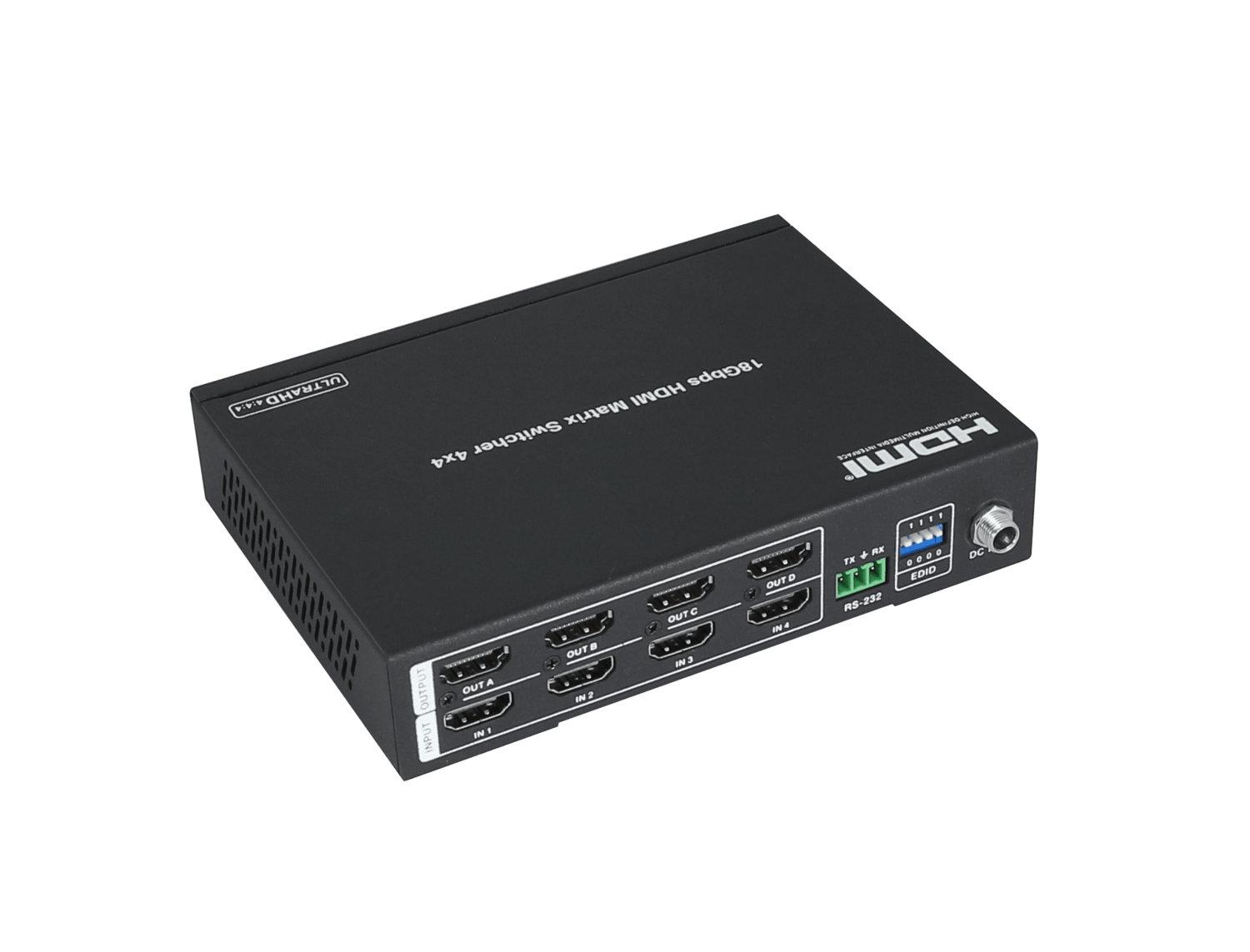 HDCVT 4x4 HDMI2.0 Matrix Switch