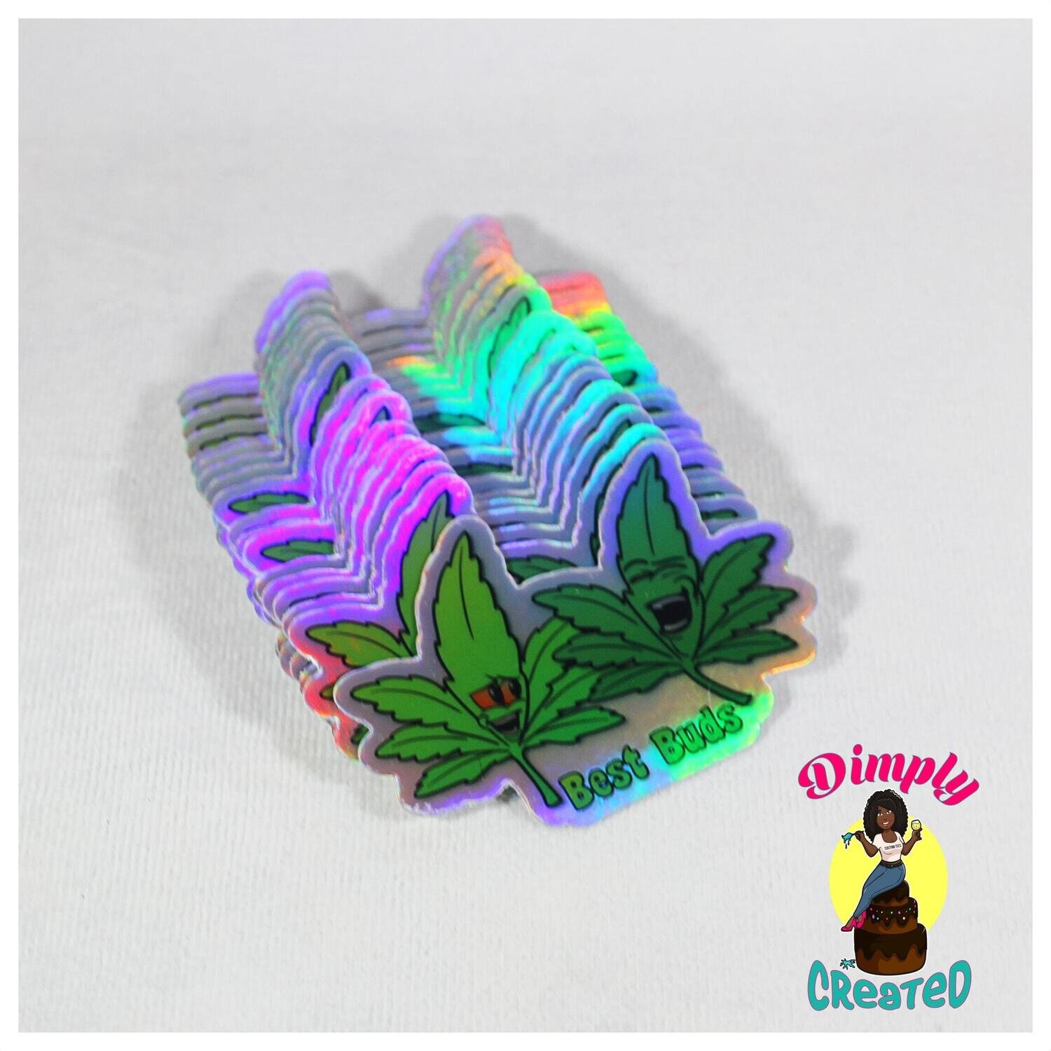 Best Buds Holographic Sticker