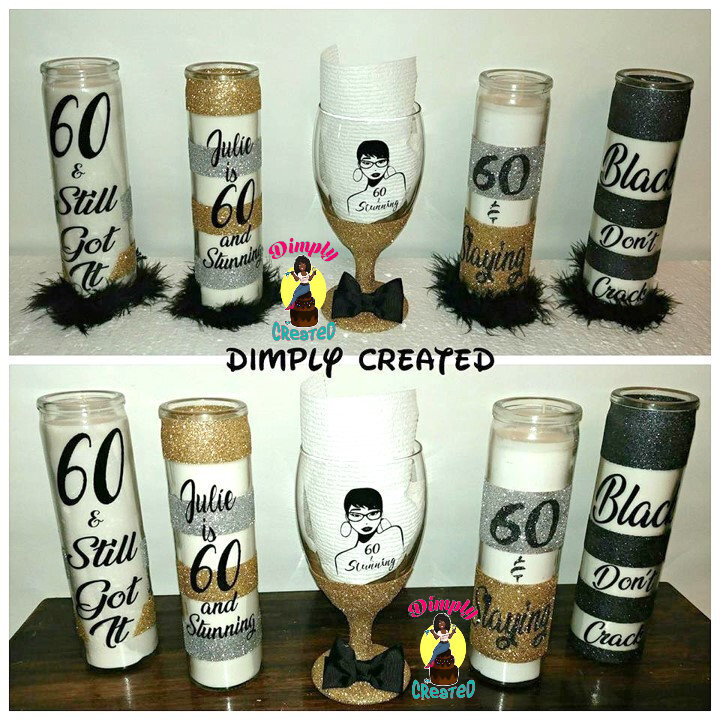 5 Piece Custom Candle and Wine Glass Gift Set
