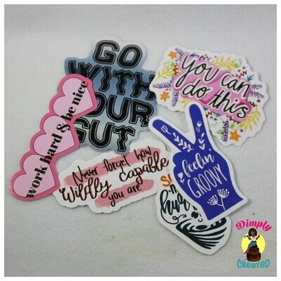 6 Pack of Random Inspirational Sticker - You Pick Your Pack