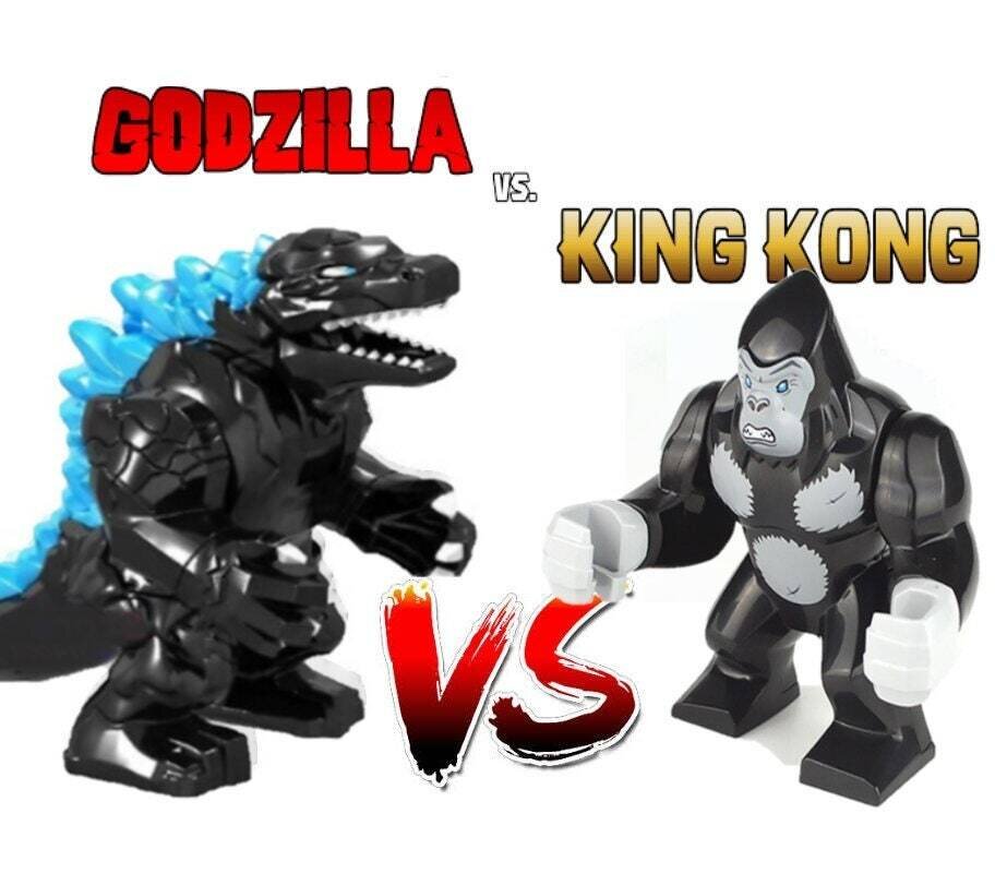 King kong vs godzilla mini moc building block