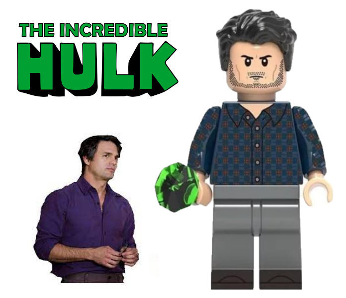 Incredible hulk Bruce Banner moc mini building block
