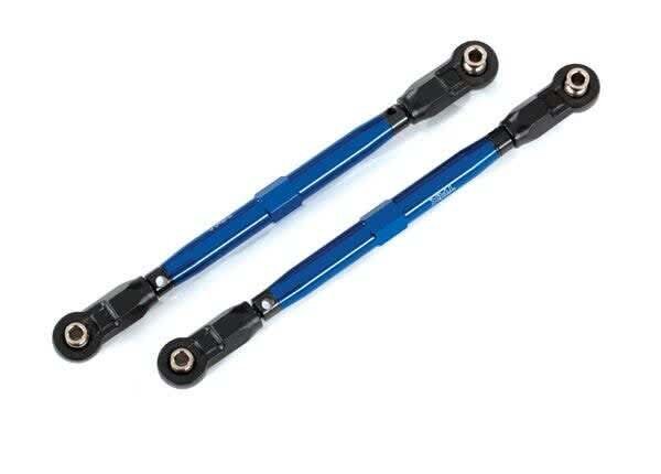 8997x TOE LINKS WIDEMAXX 119.8 BLUE Toe links, front (TUBES blue-anodized, 7075-T6 aluminum, stronger than titanium) (2) (for use with #8995 WideMaxx® suspension kit)