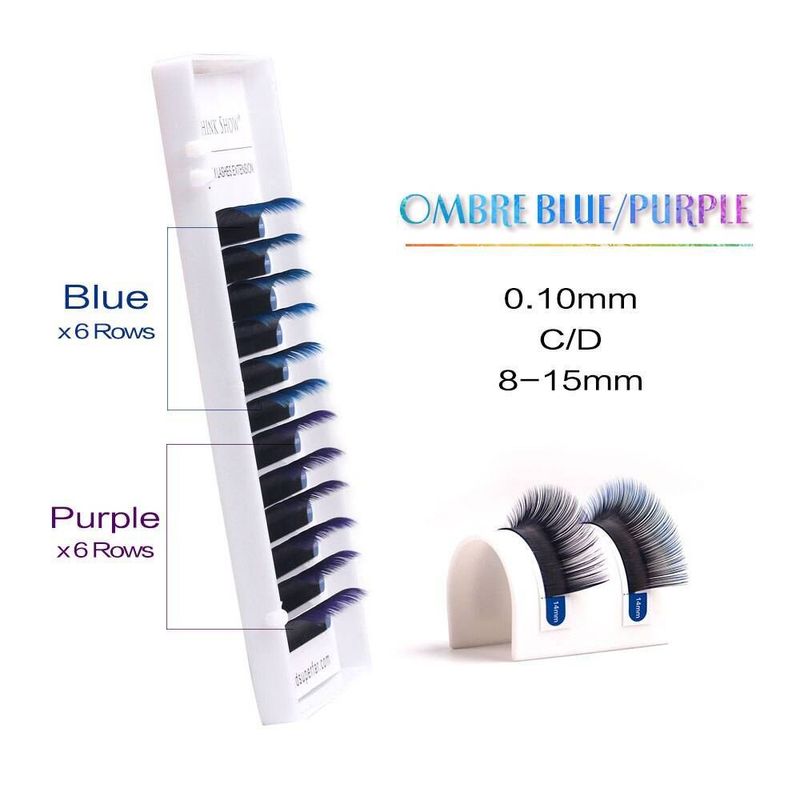 0.07 / 0.10 mm Ombre Color Silky Eyelashes Set