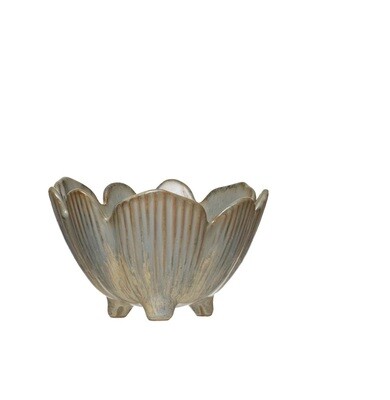 Porcelain Flower Bowl w/ Glaze