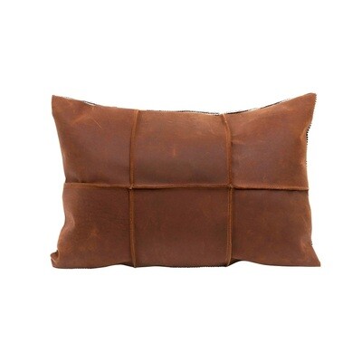 Leather Front Pillow