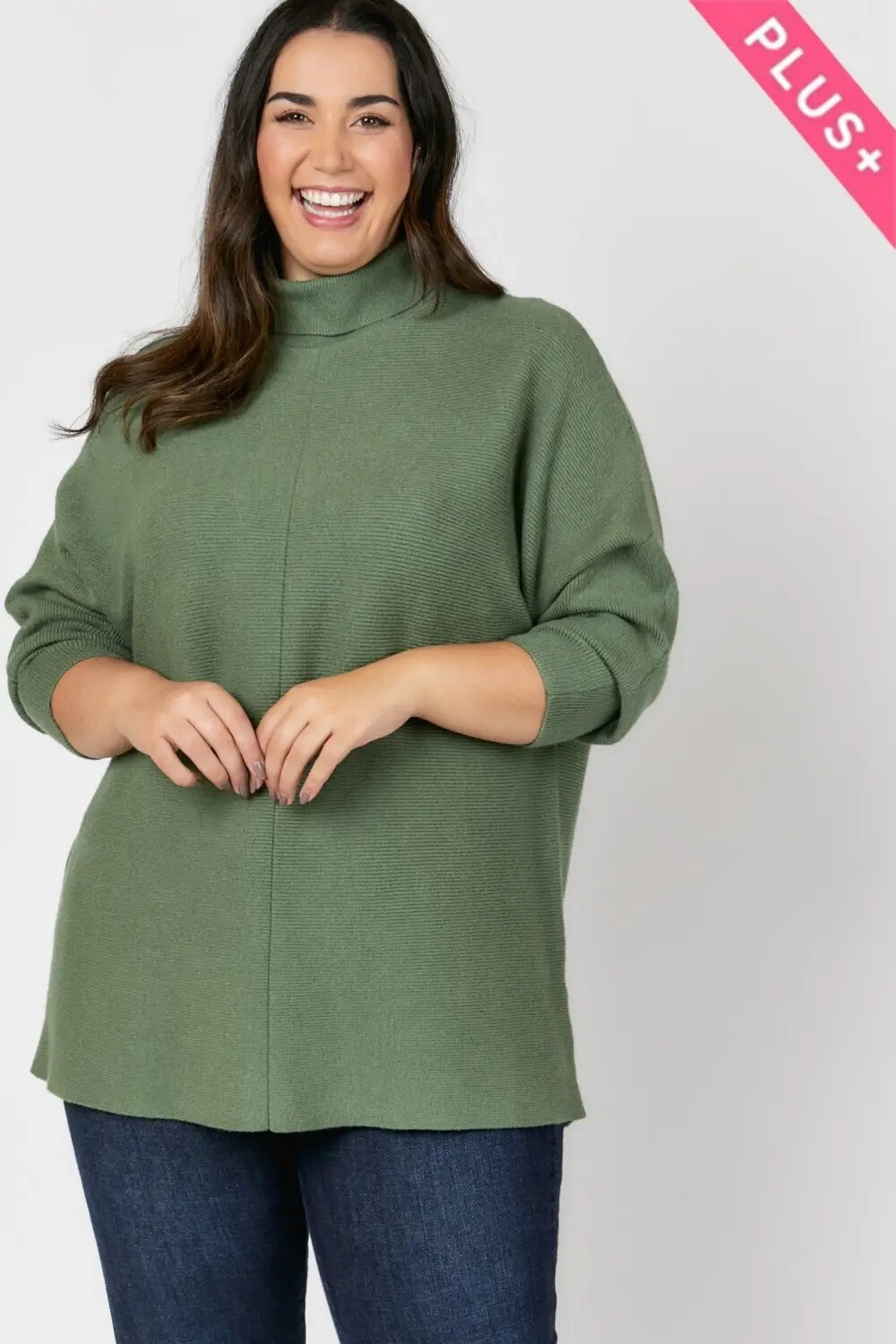 Olive Sweater Plus