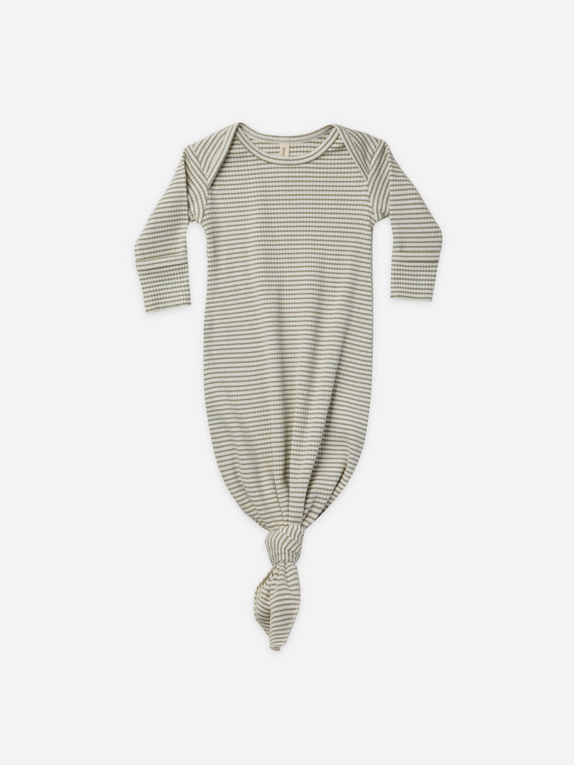 Knotted Baby Gown Fern Stripe