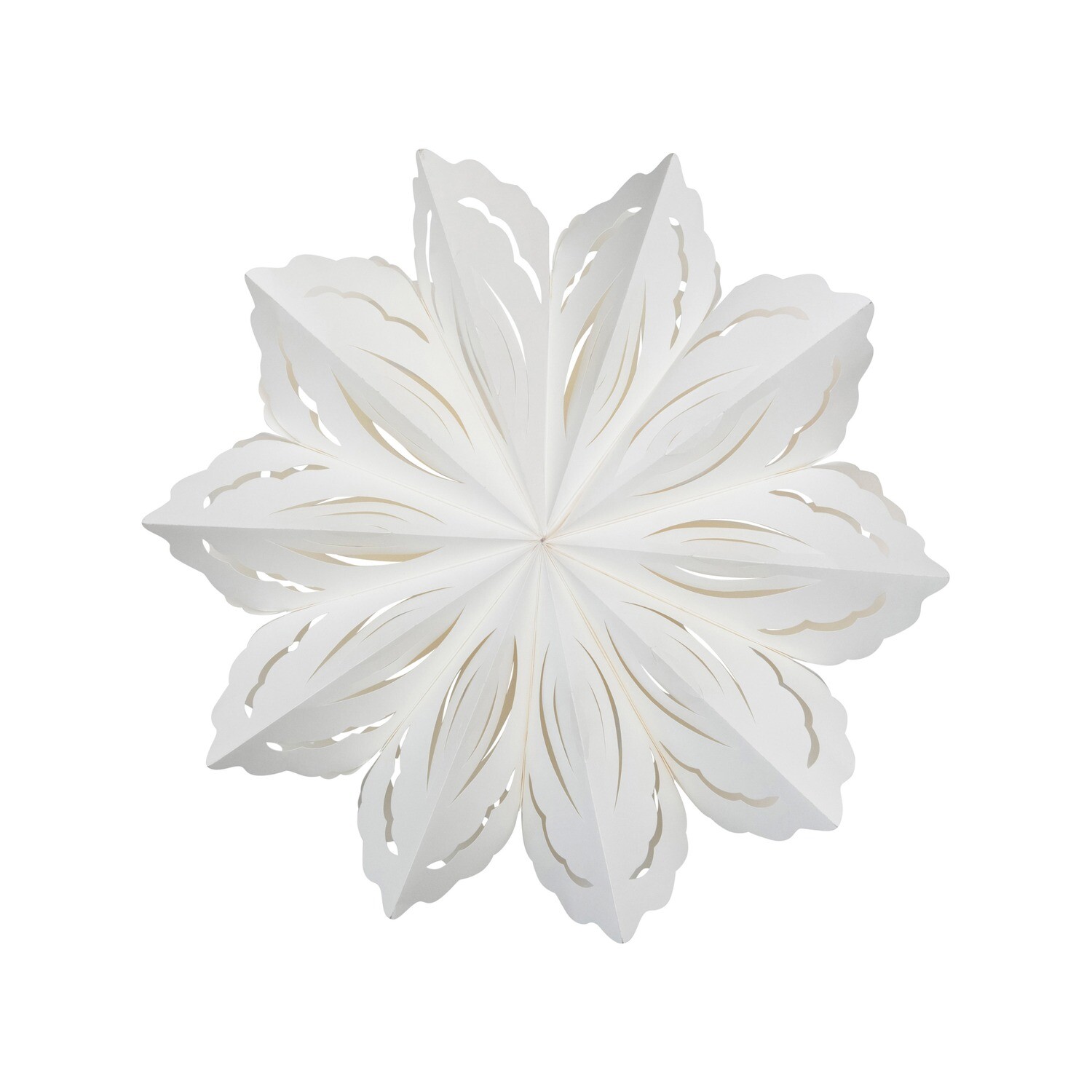 25" Paper Snowflake Ornament White