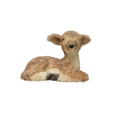 Faux Fur Lying Fawn with Glitter