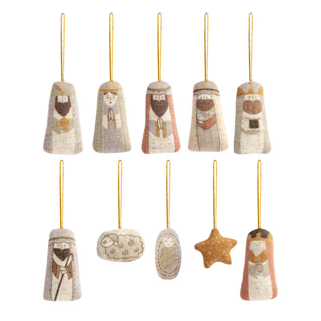 Children's Plush Nativity Ornaments