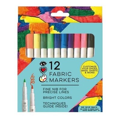 12 Fabric Markers