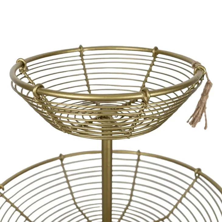 Auden 3-Tiered Baskets Brass