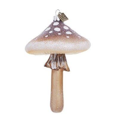 5" Glass Mushroom Ornament