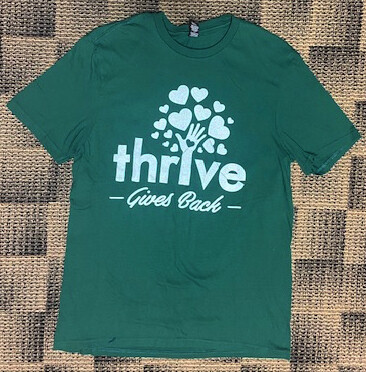 Thrive Gives Back T-shirt (Women&#39;s), Thrive Gives Back T-Shirt - (Women&#39;s): XS - Green