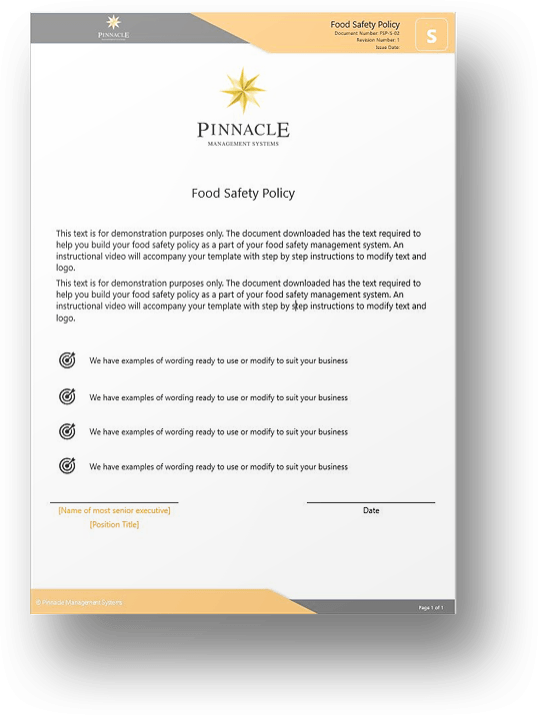 Food Safety Policy