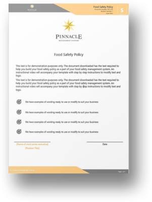 Food Safety Policy