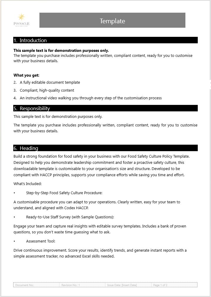 FSP-1.8 Legal Requirements