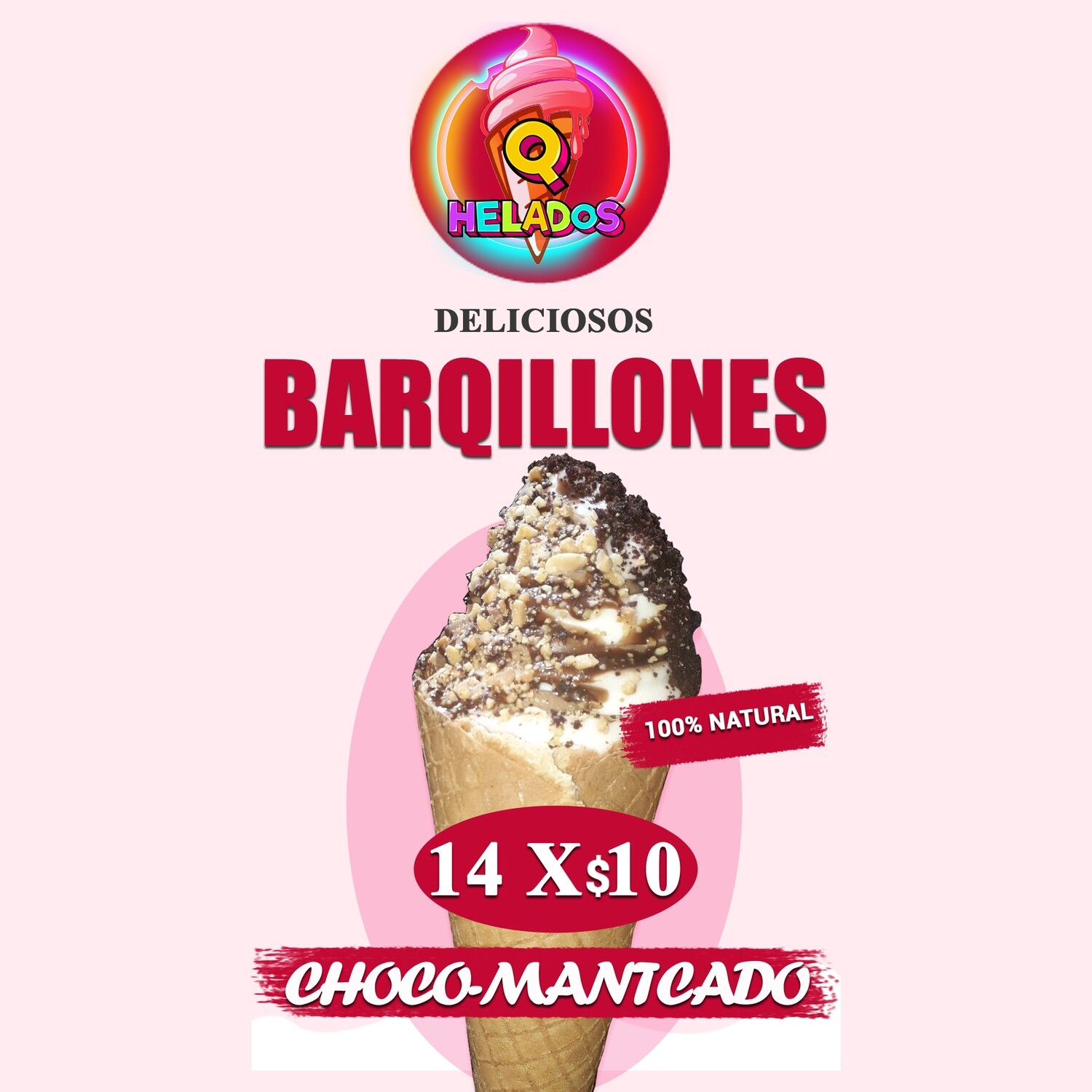BAQUILLONES 20 cm Rellenos de browne, cubiertos de chocolate maní y browne