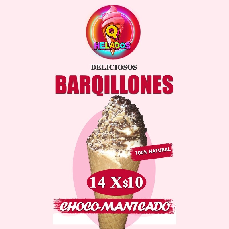 BAQUILLONES 20 cm Rellenos de browne, cubiertos de chocolate maní y browne