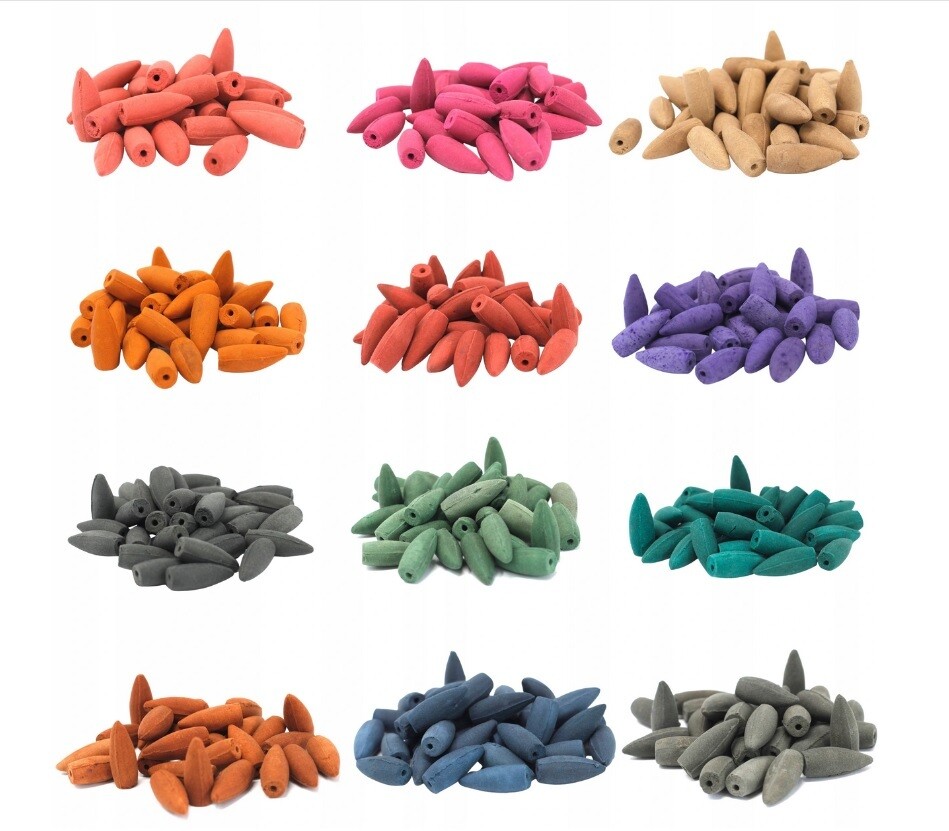 Kadzidełka stożkowe BackFlow 120szt. - Zestaw 12 zapachów