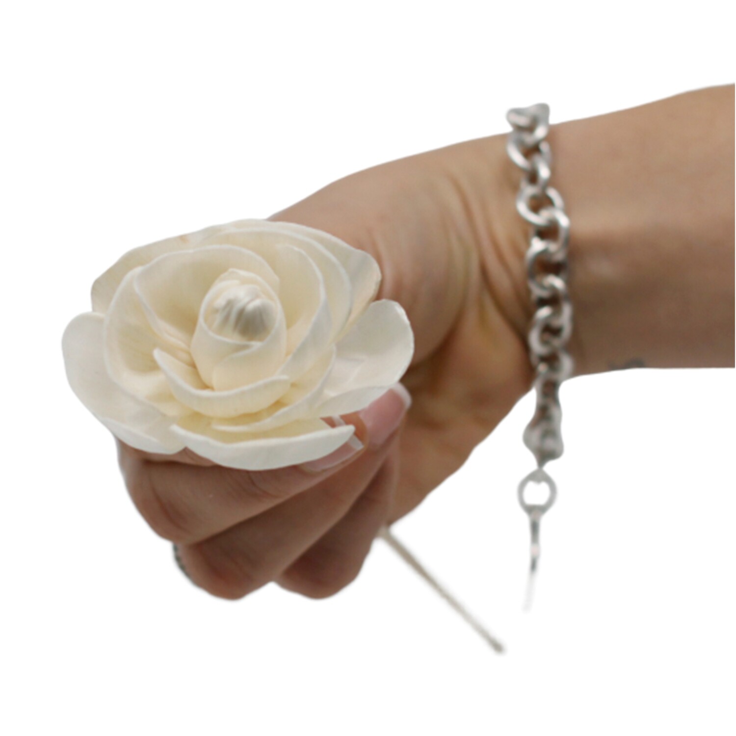 Dyfuzor kwiatowy - Róża na patyczku rattanowym 10