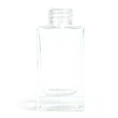 Kwadratowa butelka szklana - 100ml  przezroczysta B13