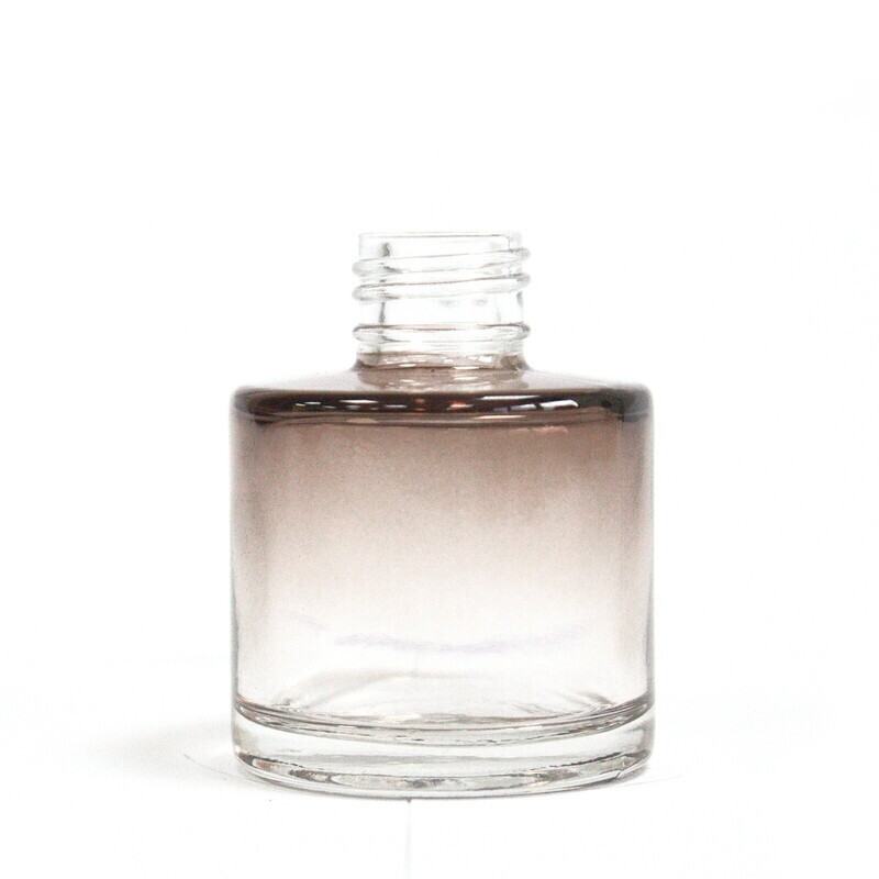 Okrągła butelka szklana - 50ml  palona B15