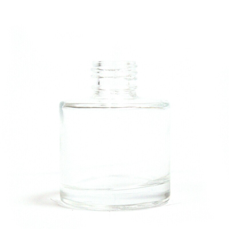 Okrągła butelka szklana - 50ml  przezroczysta B16
