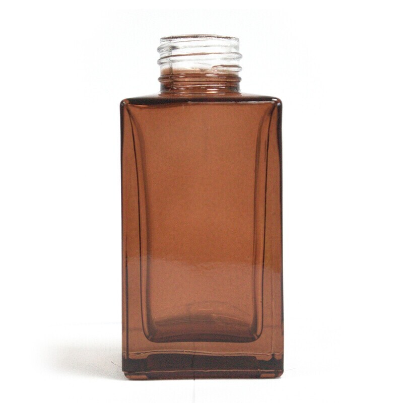 Kwadratowa butelka szklana - 100ml  brązowa B11