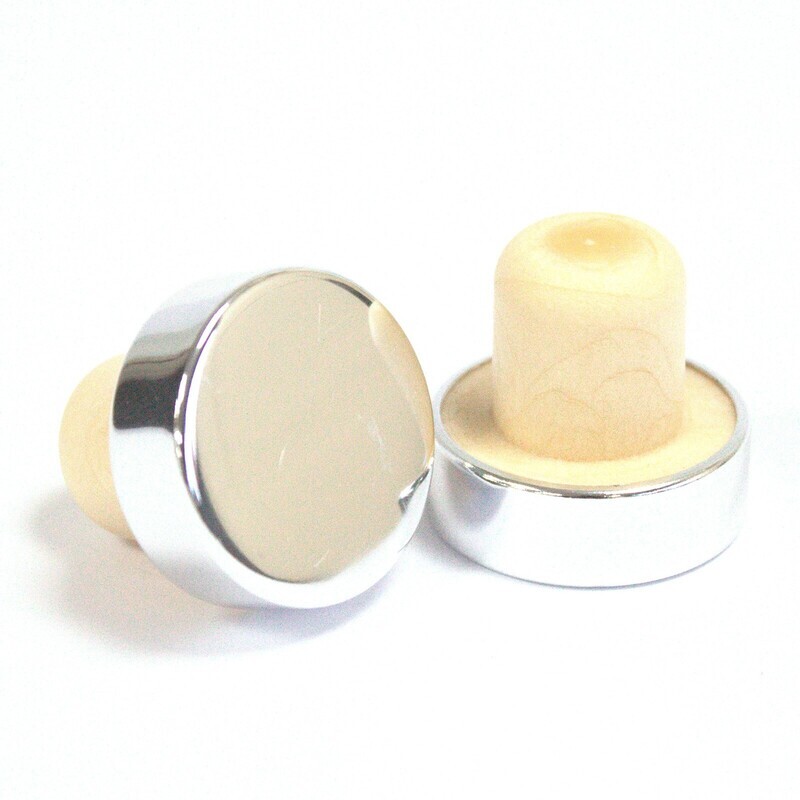 Korek srebrny B17s - 2,2cm do butelek 140ml, 250ml