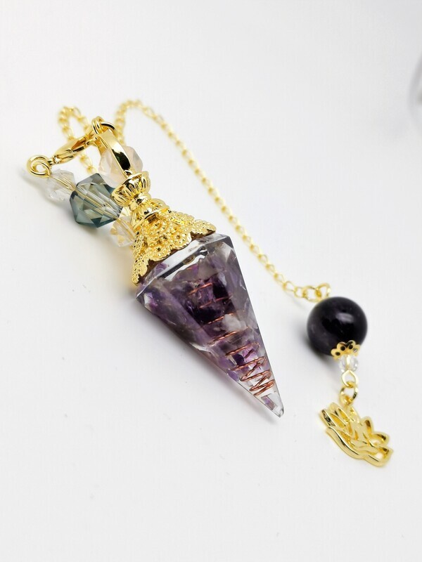 Wahadełko z orgonitem - Ametyst - OW-05